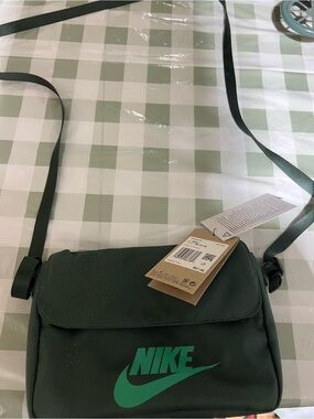 Nike Green Crossbody Bag with Swoosh Logo small crossbody